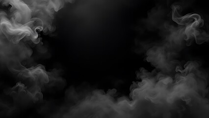 Dramatic Black Smoke Background Texture