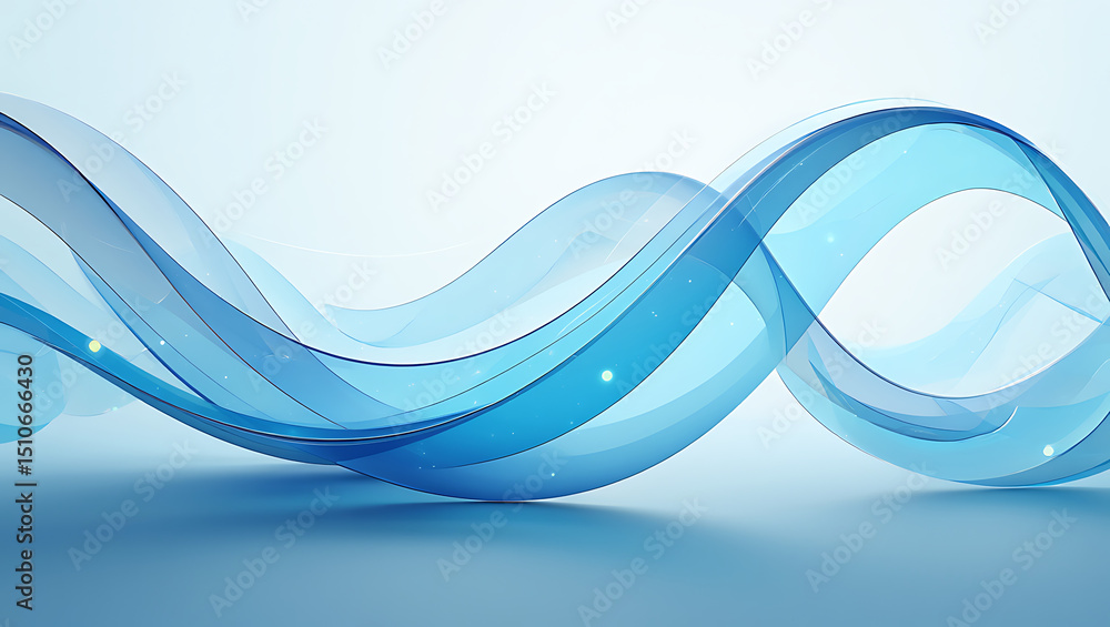 Poster abstract blue wave background with global connectivity and digital innovation represented in an abst
