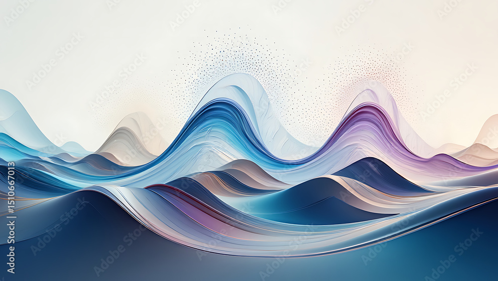 Poster abstract blue wave background conceptual abstract globalization background with a technology focus o