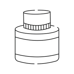 Money Bag line icon with white background vector stock illustration