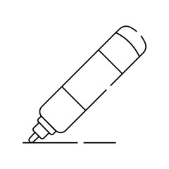 Factory line icon with white background vector stock illustration