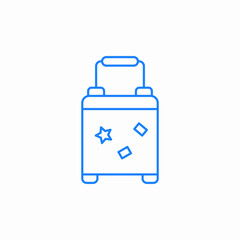suitcase travell bag icon sign vector