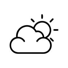 cloud with sun icon design