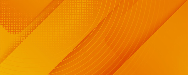 Abstract orange and yellow geometric background. Trendy gradient shapes composition. Vector template minimalist poster, pop art flyer, print