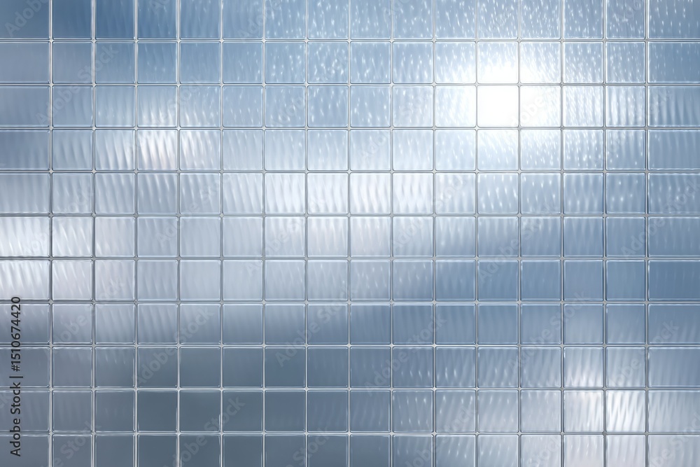 Poster modern glass tiles: abstract geometric design. a close-up view captures the sleek elegance of rectan