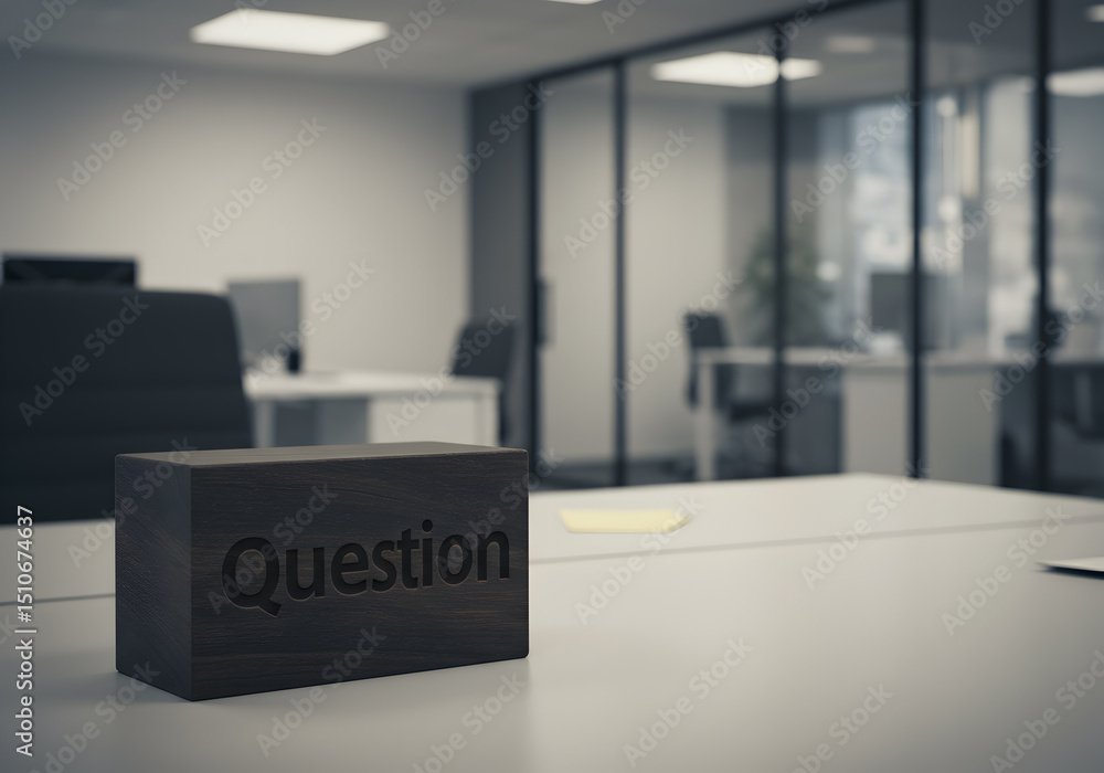 Poster asking questions in the workplace for better communication and problem solving in business settings