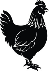 Hen Chicken silhouette Designs 