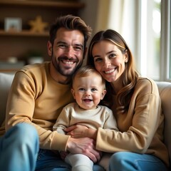 portrait of a happy family portrait of a smiling family	