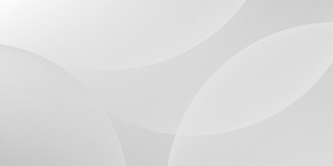 A minimalist abstract background featuring overlapping curves and circular shapes in various shades of gray, creating a smooth gradient and subtle depth