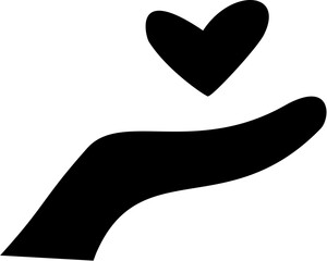 Doodle Hand with Heart