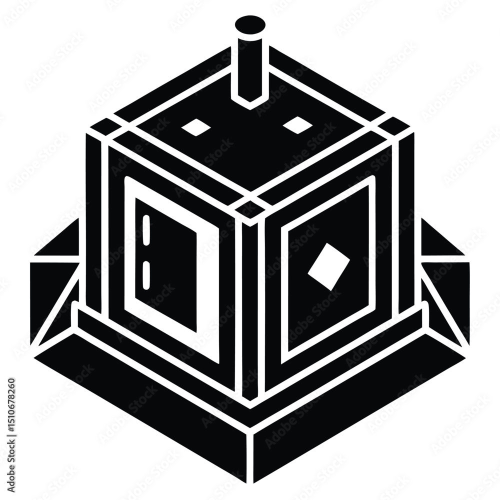 Poster game developer element isolated 3d environment on white background