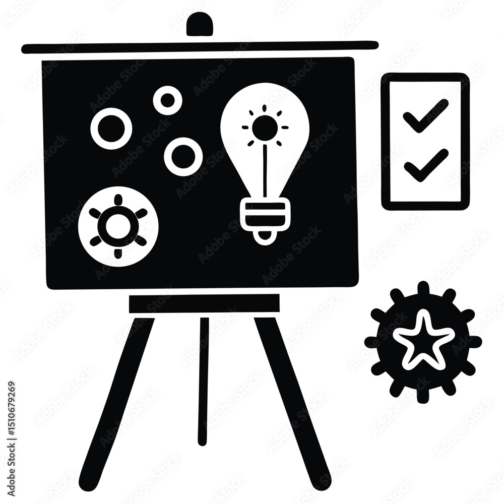 Aufkleber game developer element isolated brainstorming on white background