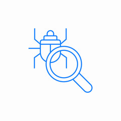 bug detection icon sign vector