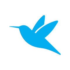 colibri bird colored icon