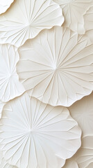 White decorative lotus leaves with detailed embossed texture.