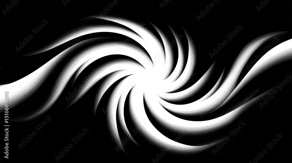 Fototapete bold artistic black canvas with dynamic vector swirls and sharp contrasts, perfect for edgy creative