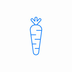 fresh organic carrot vegetable icon sign vector