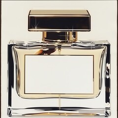 Elegant and Luxurious Perfume Bottle Still Life with Sparkling Details