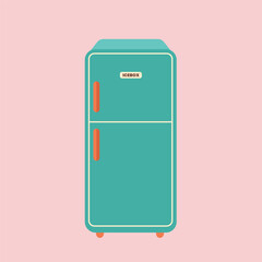 illustration of a twodoor refrigerator