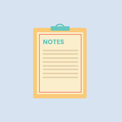 minimalist illustration of note paper