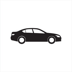 Fototapeta premium Silhouette of a Sedan Car