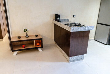 Modern Kitchen Counter with Ceramic Dishes and Decorative Wooden Cutting Boards May 29,2025
