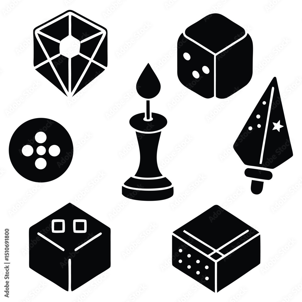 Aufkleber game developer element isolated game storyboard on white background