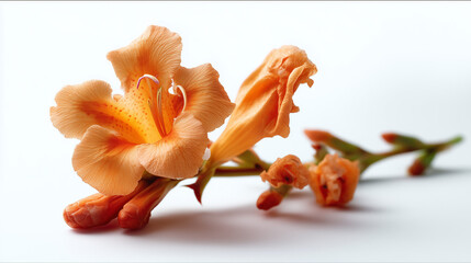 orange lily isolated on white