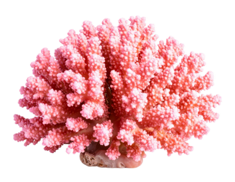 Pink coral isolated on transparent background