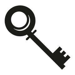 silhouette key on white background