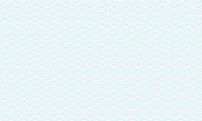 薄い爽やかな水色の4本線の青海波模様