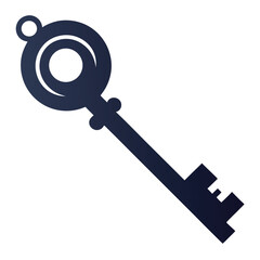 silhouette key on white background