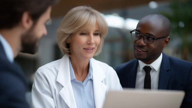 Dynamic footage showcasing seamless collaboration among healthcare professionals in a multidisciplinary medical environment.