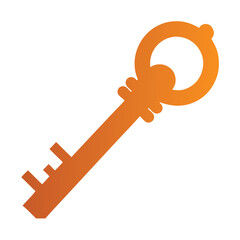 silhouette key on white background