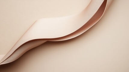 Fototapeta premium Abstract organic curves in light beige