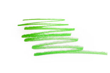 Green illustration with vibrant wavy marker strokes on a clean white background, showing artistic expression and vibrant color contrast for creative projects.