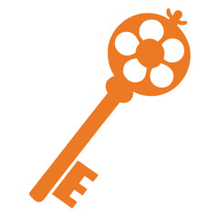 Obraz premium silhouette key on white background