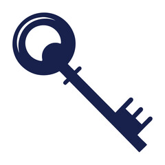 silhouette key on white background