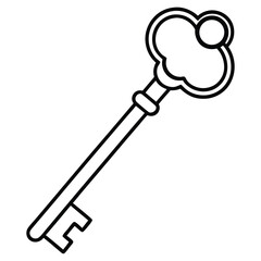 silhouette key on white background