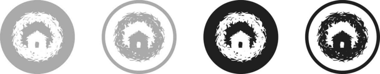Nest house Nest Logo. Universal creative premium symbol. Vector sign icon logo template. Vector illustration