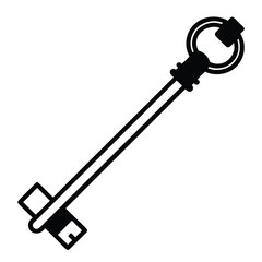 silhouette key on white background