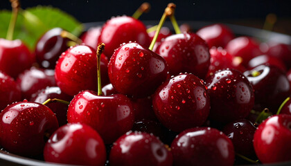 Fresh Ripe Cherry Isolated on White Background – Perfect for Food, Summer, and Fruit-Themed Projects on Adobe Stock