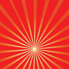 Red sun rays sunburst background
