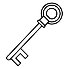 silhouette key on white background