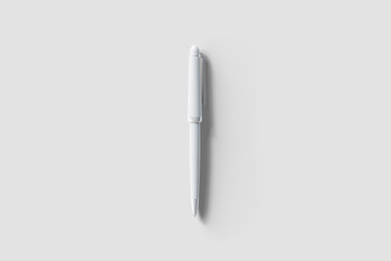 Blank pen mockup vertical position shoot from the top view