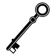 silhouette key on white background