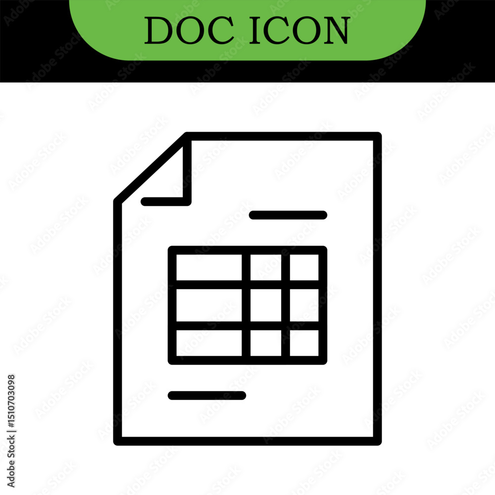 Poster document line editable icons set. vector illustration in thin line modern style of paper documentati