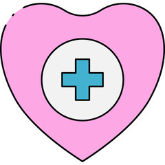 Obraz premium Heart single icon vector illustration