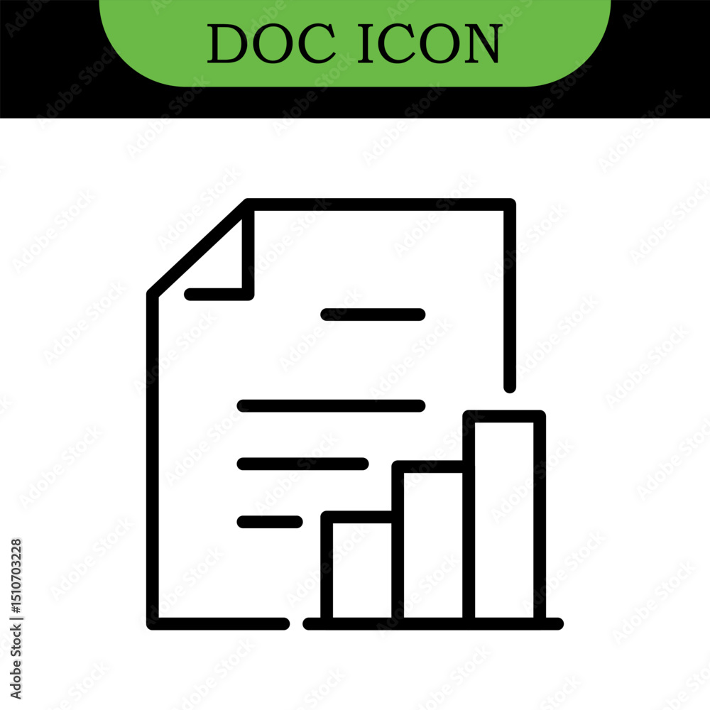 Poster document line editable icons set. vector illustration in thin line modern style of paper documentati