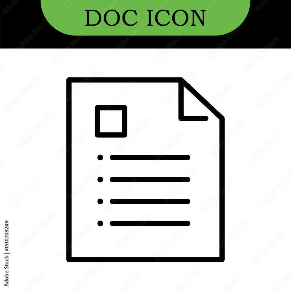 Poster document line editable icons set. vector illustration in thin line modern style of paper documentati